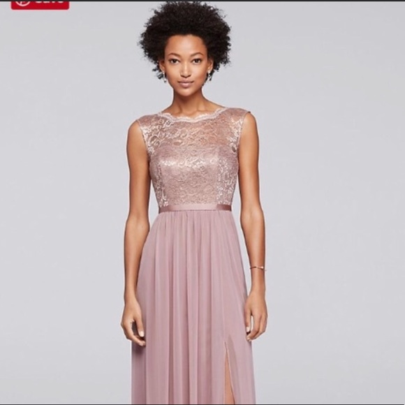 David's Bridal Dresses & Skirts - David’s Bridal quartz/ rose gold bridesmaid dress